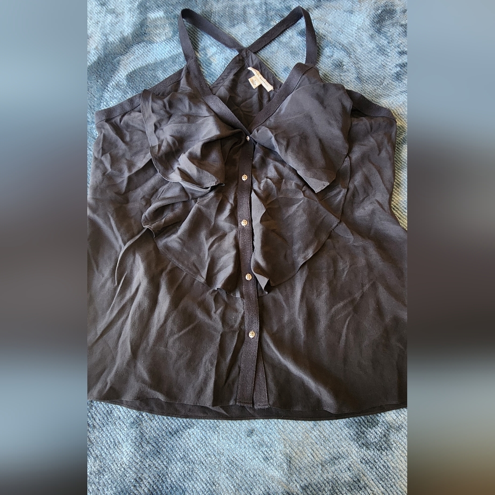 Banana Republic Black Silk Tank Top Size Lg